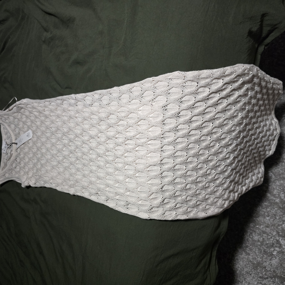 Cream Textured Knit Top